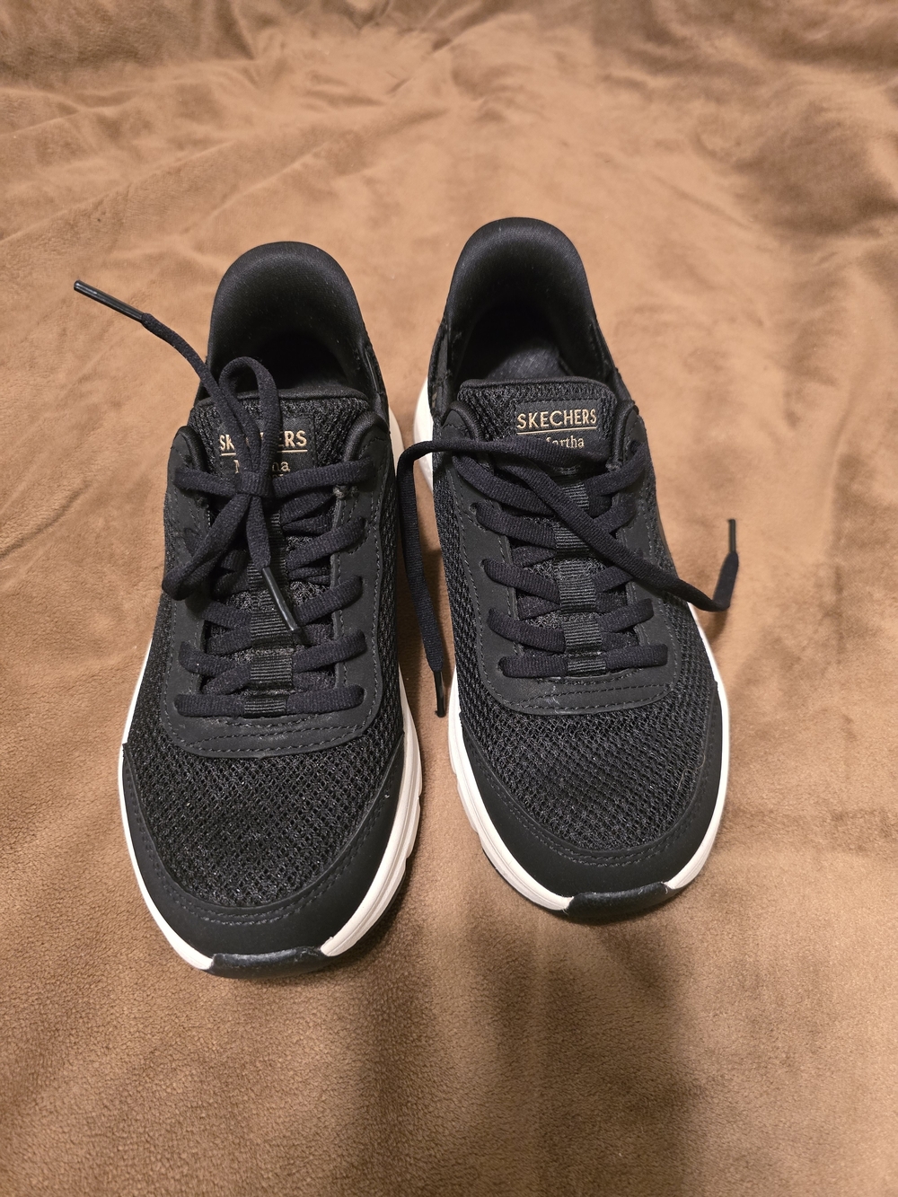 Skechers Women's Black Athletic Lace-Up Sneakers